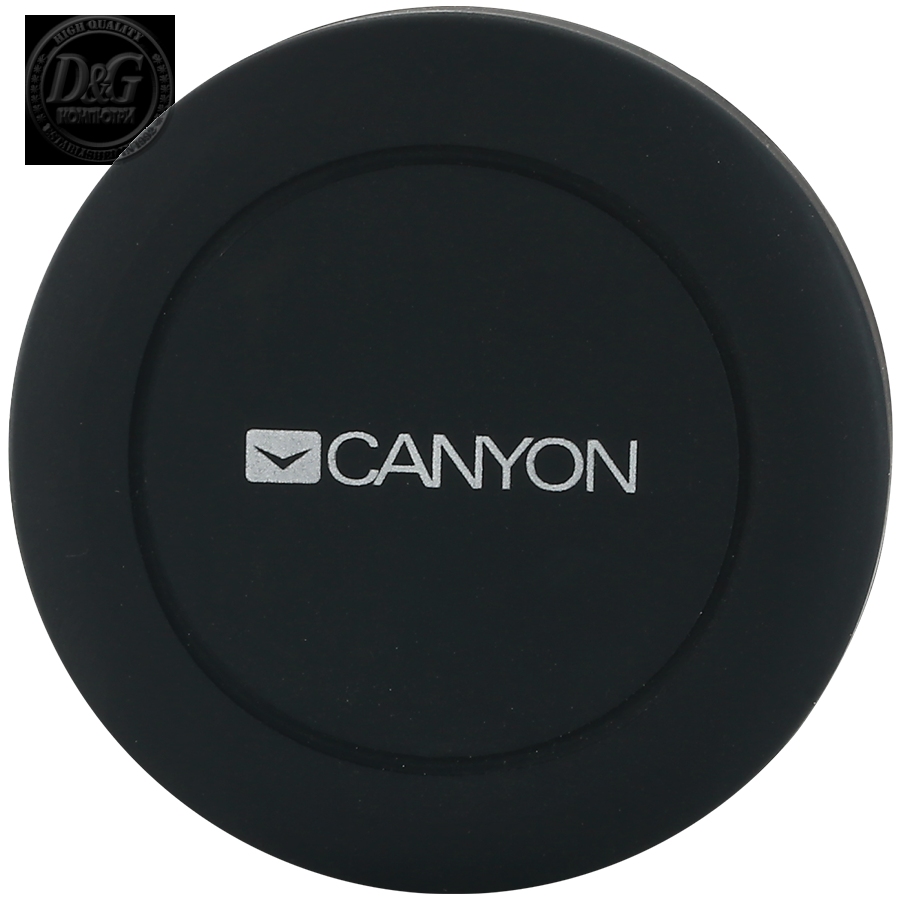 CANYON CH-2 Car Holder for Smartphones,magnetic suction function,with 2 plates(rectangle/circle), black,44*44*40mm 0.035kg