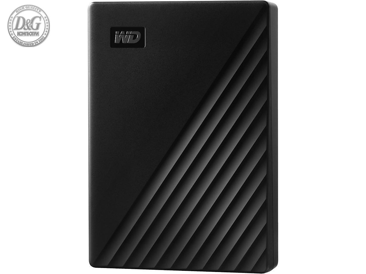 Външен хард диск Western Digital My Passport, 5TB, 2.5&quot; HDD, USB 3.2, Черен