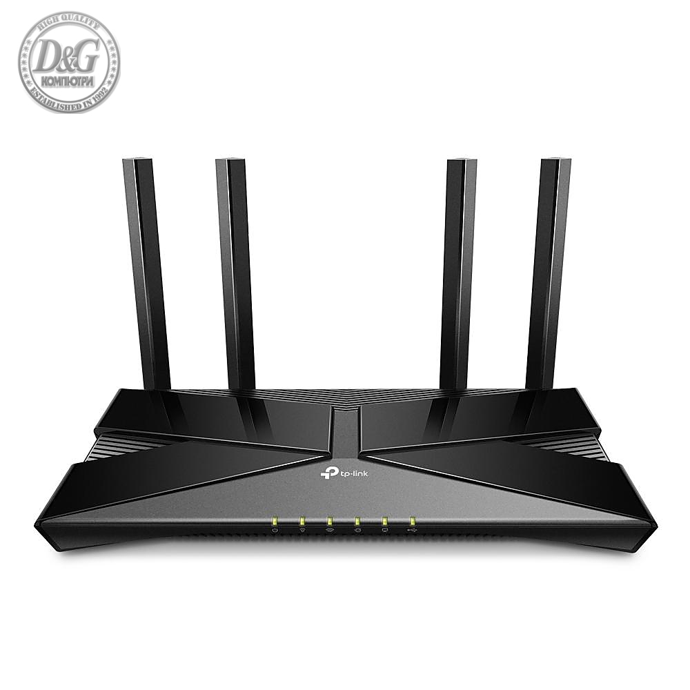 Безжичен рутер TP-Link Archer AX20 AX1800, 2.4/5 GHz, 574 - 1201 Mbps, 10/100/1000