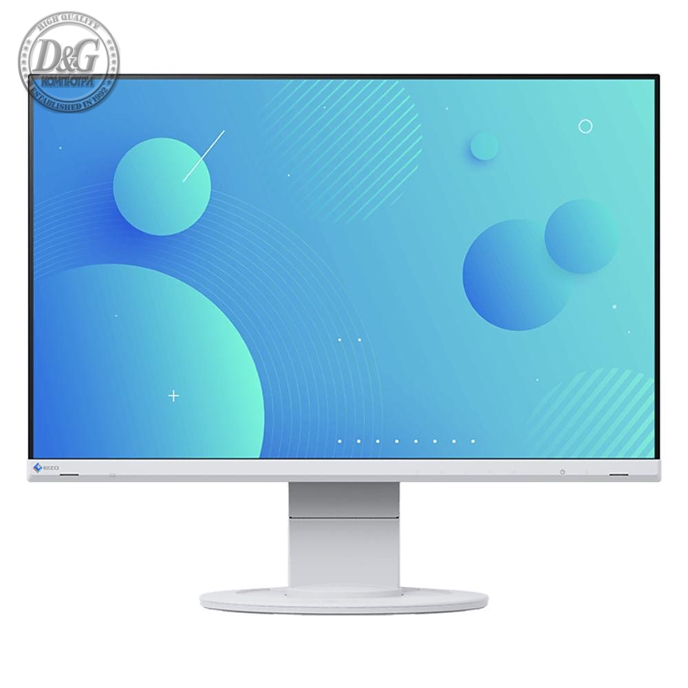 Монитор EIZO FlexScan EV2360, IPS, 22.5 inch, Wide, WUXGA, D-Sub, HDMI, DisplayPort, Бял