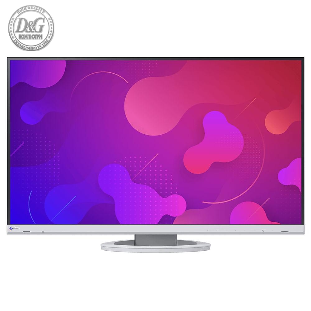 Монитор EIZO FlexScan EV2760, IPS, 27 inch, Wide, WQXGA, DVI-D, DisplayPort, HDMI, Бял