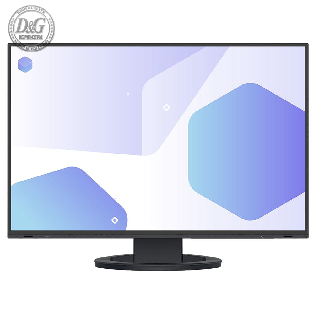 Монитор EIZO FlexScan EV2485, IPS, 24 inch, Wide, UXGA, DisplayPort, HDMI, USB-C, USB Hub, Черен