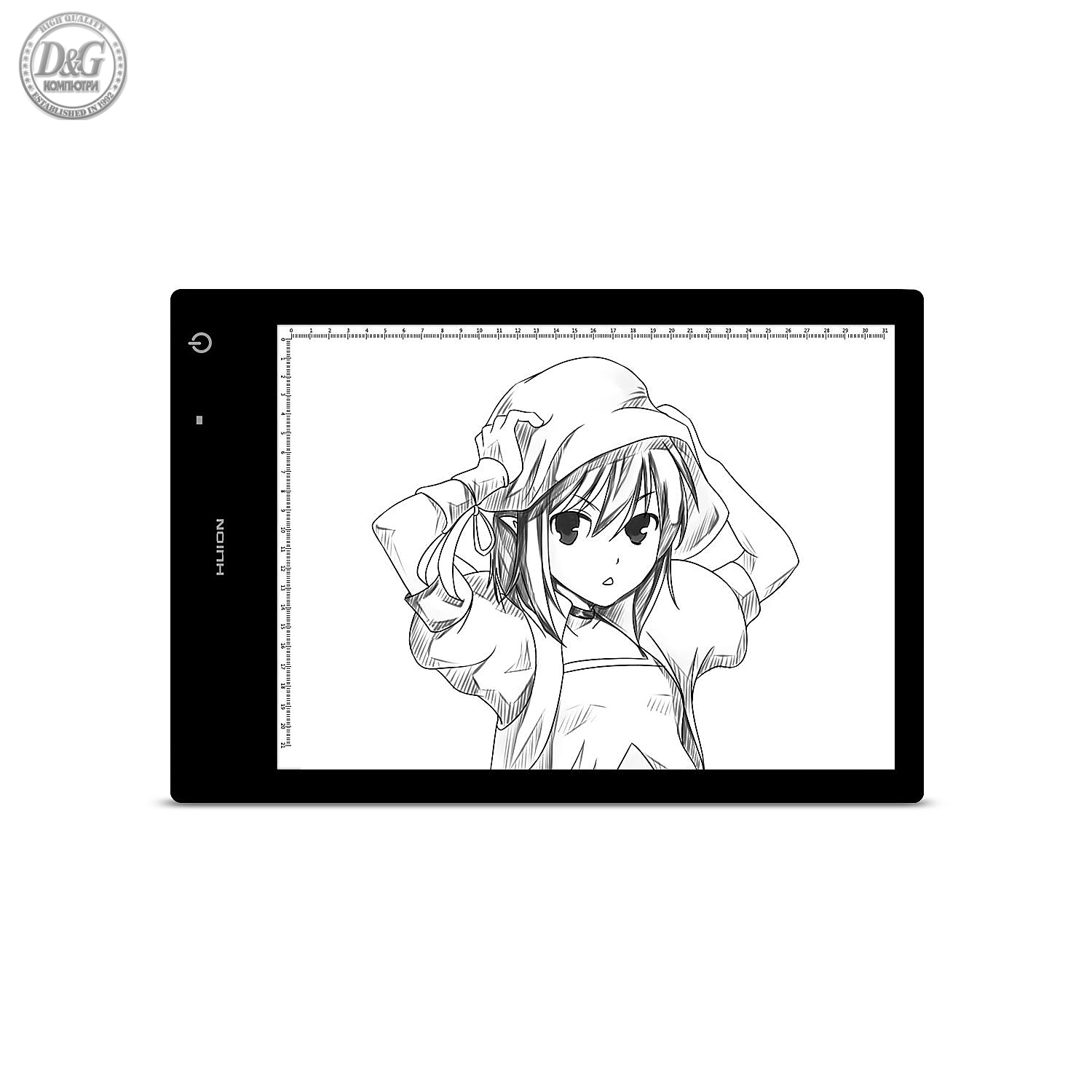 LED светеща подложка за рисуване HUION LED light pad LB4, вградена батерия 1050mAh