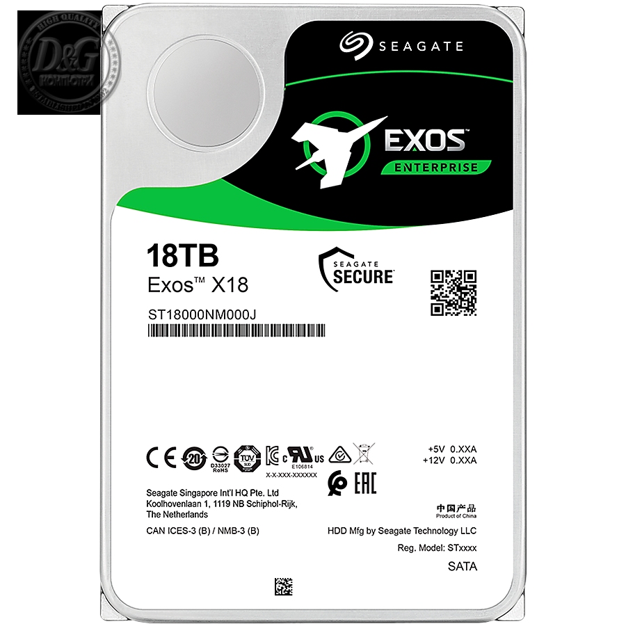 SEAGATE HDD Server Exos X18 512E/4kn ( 3.5'/ 18TB/ SATA 6Gb/s / 7200rpm)