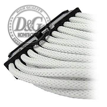 GELID 24pin Power extension cable 30cm individually sleeved UV WHITE, 18 AWG