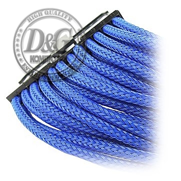 GELID 24pin Power extension cable 30cm individually sleeved BLUE, 18 AWG