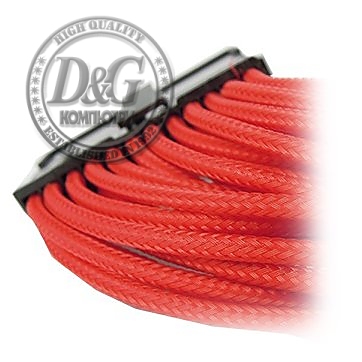 GELID 24pin Power extension cable 30cm individually sleeved RED, 18 AWG