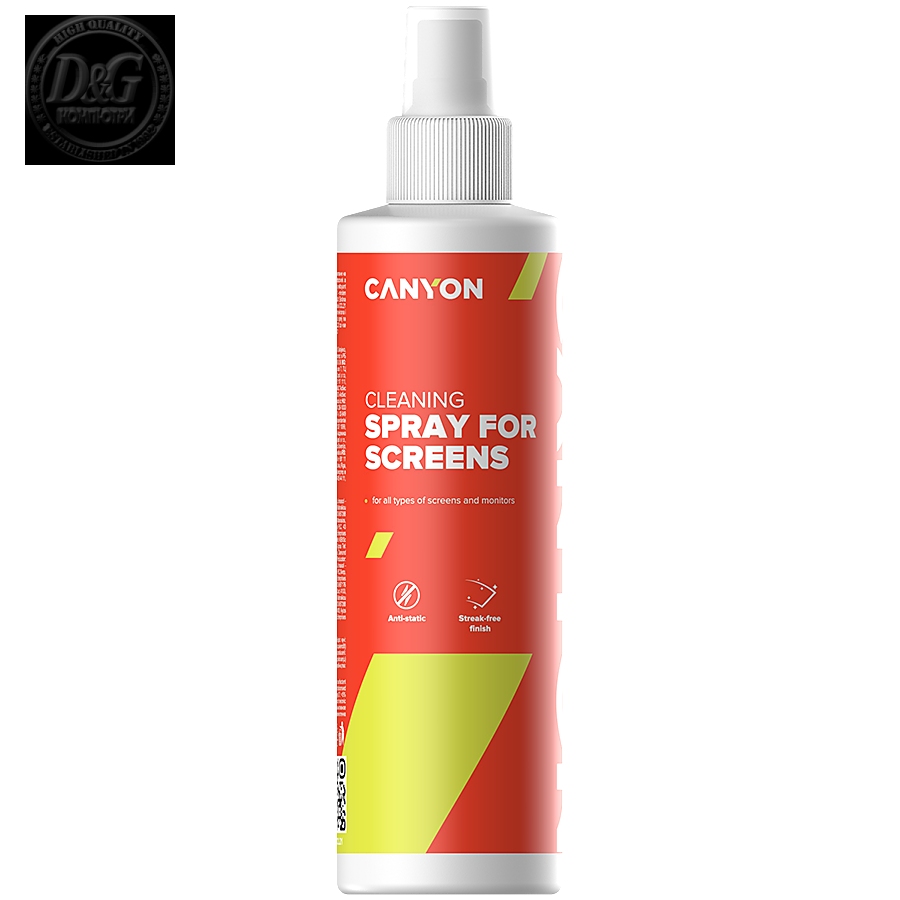 Canyon Screen Сleaning Spray for optical surface, 250ml, 58x58x195mm, 0.277kg