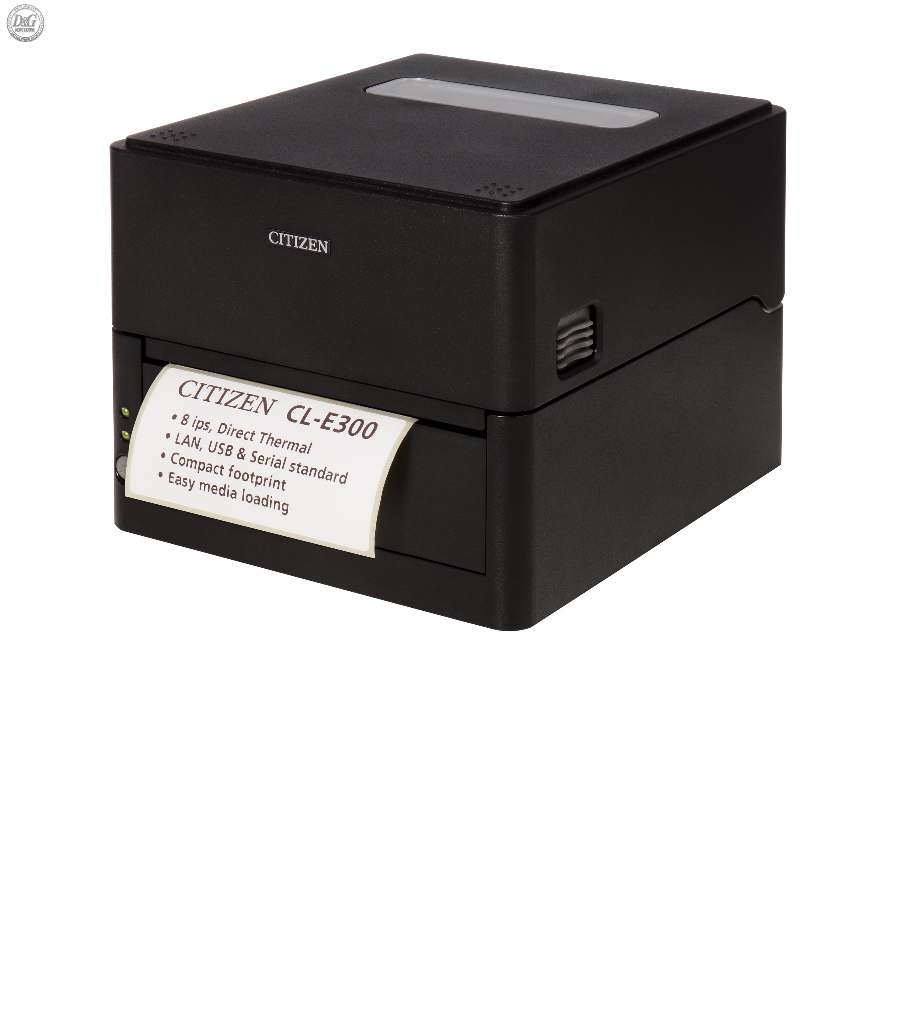 Citizen CL-E300 Printer; POS Cutter, LAN, USB, Serial, Black, EN Plug