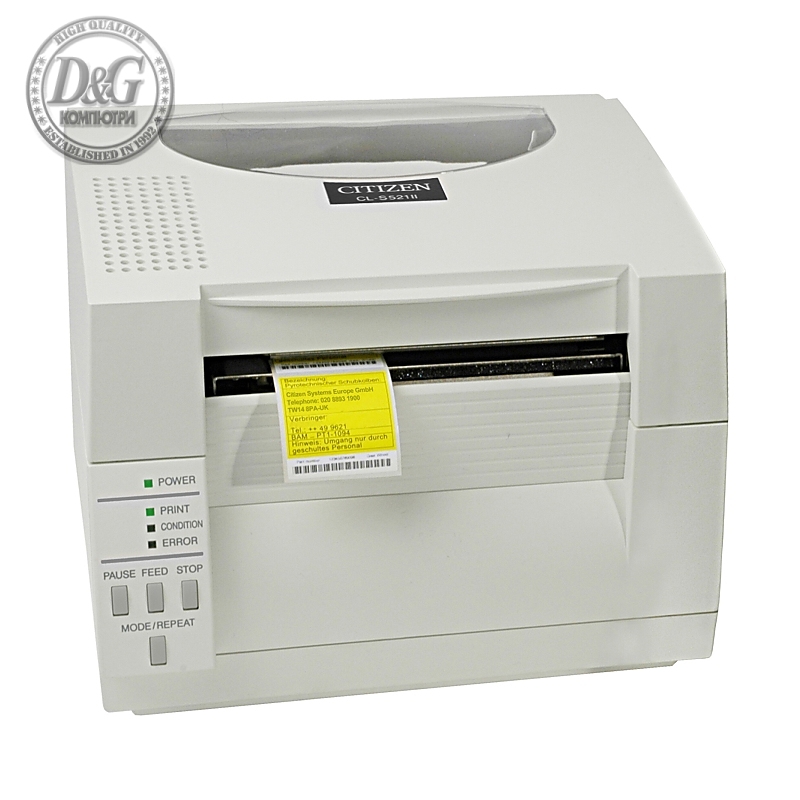 Citizen CL-S521II Printer; Direct thermal, White, EN Plug