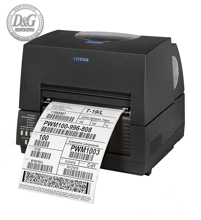 Citizen CL-S6621 Printer; Grey, UK+EN Plug