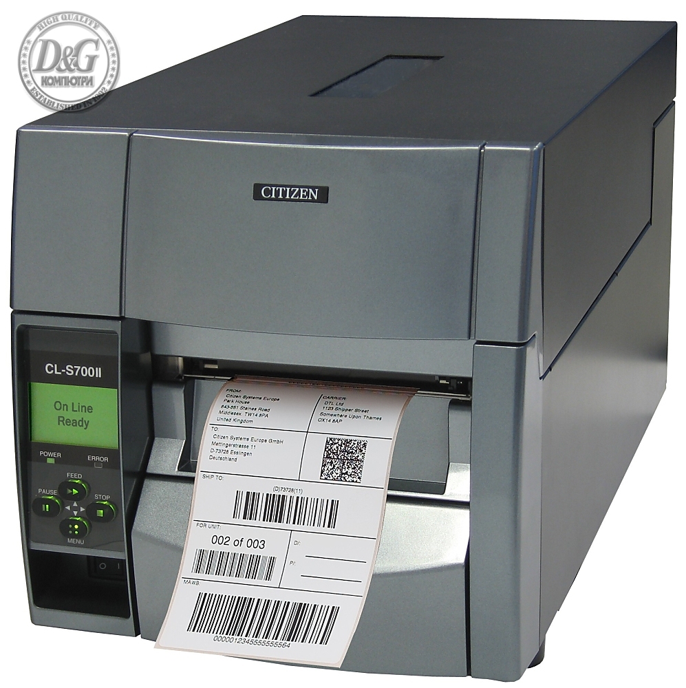 Citizen CL-S700II Printer; with Compact Ethernet Card