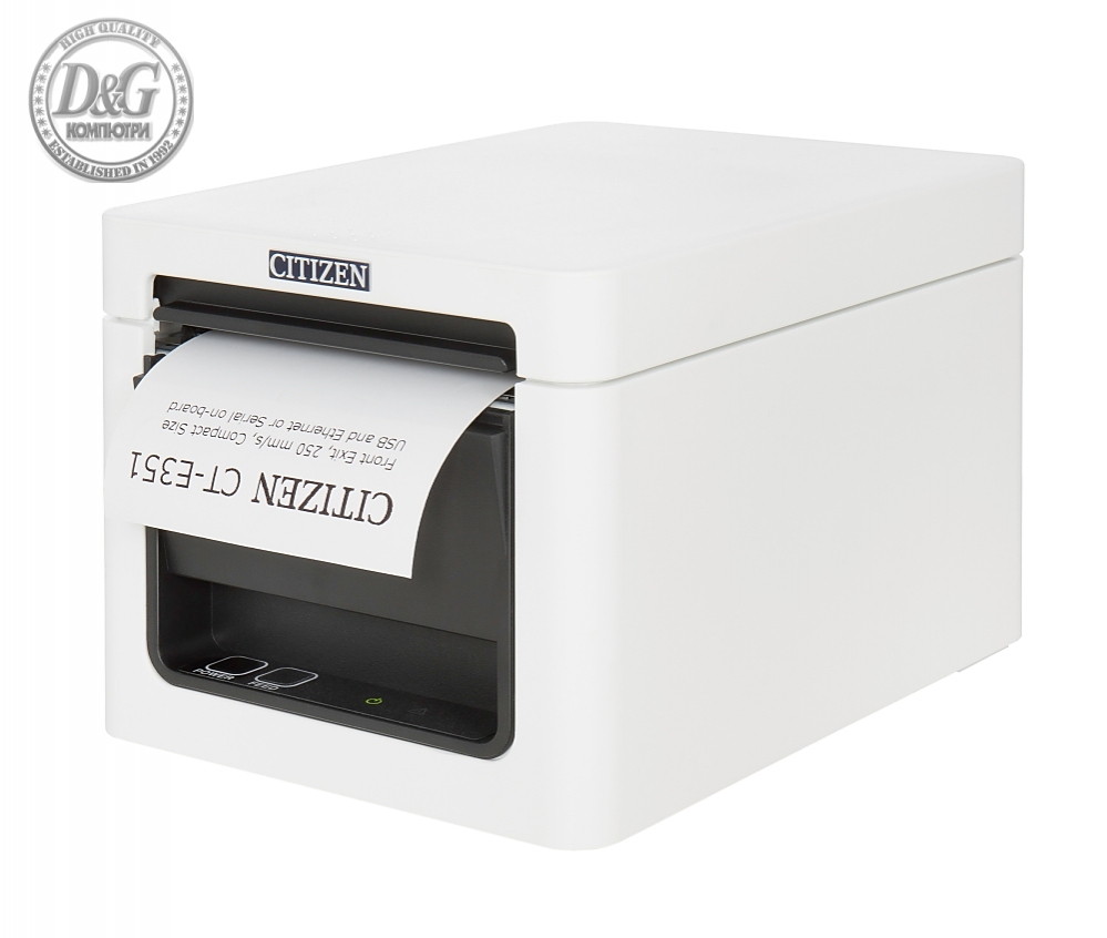 Citizen CT-E351 Printer; Serial, USB, Pure White