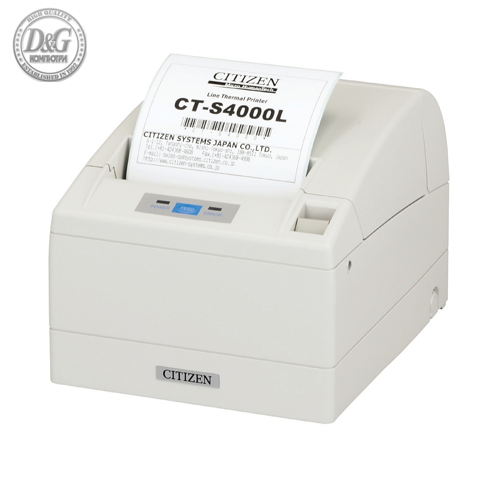 Citizen CT-S4000 Printer; USB, Ivory White