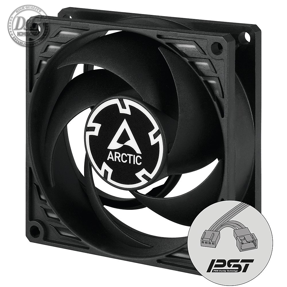 Arctic вентилатор Fan 80mm P8 PWM PST - black/black - 200-3000rpm