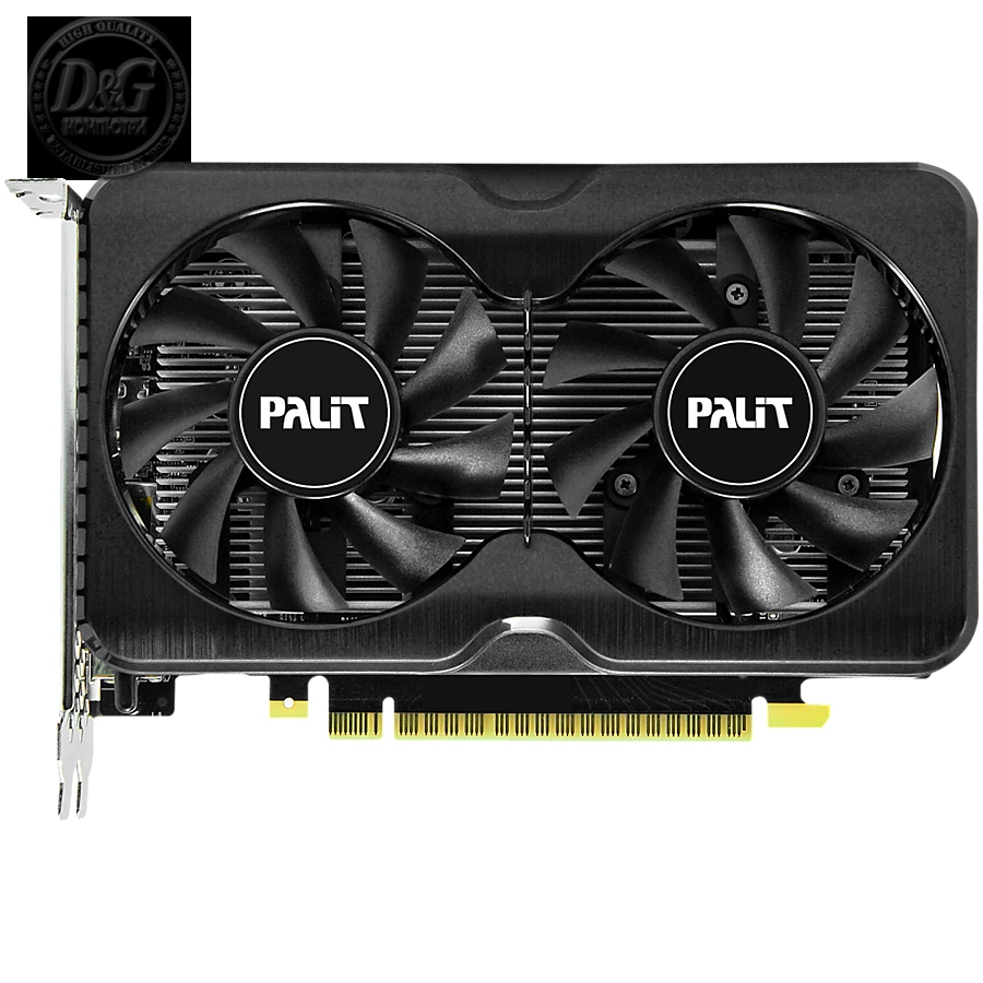 Palit GeForce GTX 1630 Dual 4GB DDR6, 64 bit, 1x HDMI, 2x DP, PCI-E 3.0 x16, recom. power 300W, Pwr consump. 75W, 1x 6-pin pwr connector, NE6163001BG6-1175D