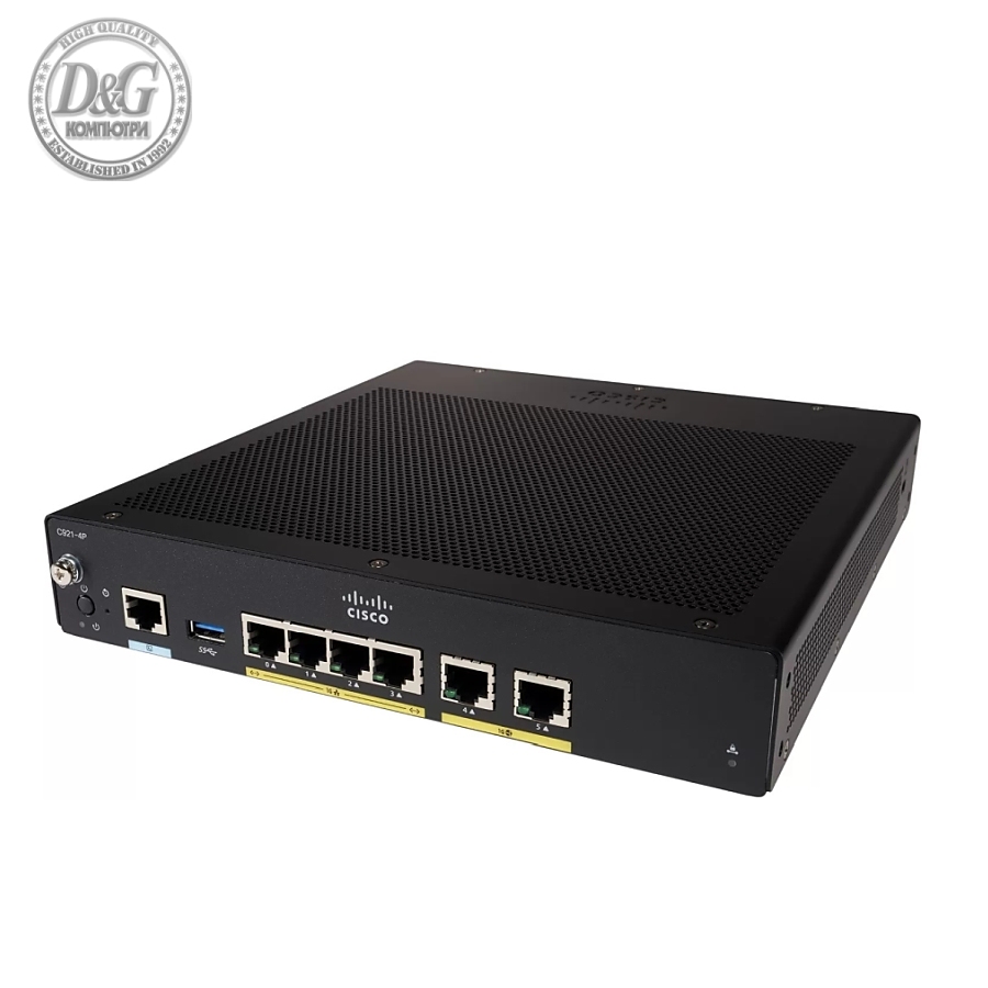 Cisco 921 Gigabit Ethernet security router with internal power supply