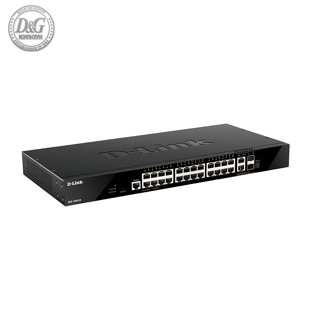 D-Link 24 ports GE + 2 10GE ports + 2 SFP+ Smart Managed Switch