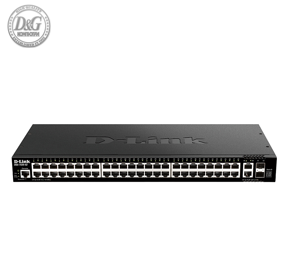 D-Link 48 ports GE + 2 10GE ports + 2 SFP+ Smart Managed Switch