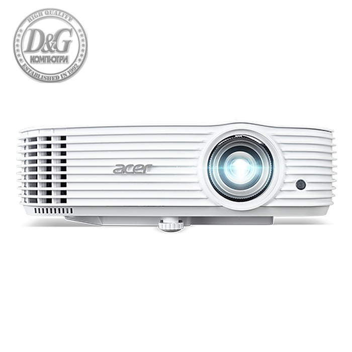 Acer Projector X1629HK, DLP, WUXGA (1920x1200), 4800 ANSI Lm, 10000:1, 3D, Auto Keystone, 24/7 operation, Low input lag,  AC power on, 2xHDMI/MHL, no VGA, RCA, RS232, DC Out (5V/1.5A), Audio in/out, 1x10W, 2.9kg, White