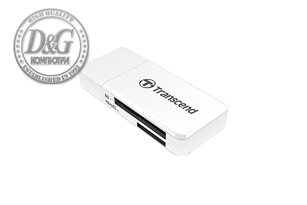 Transcend SD/microSD Card Reader, USB 3.1 Gen 1, White