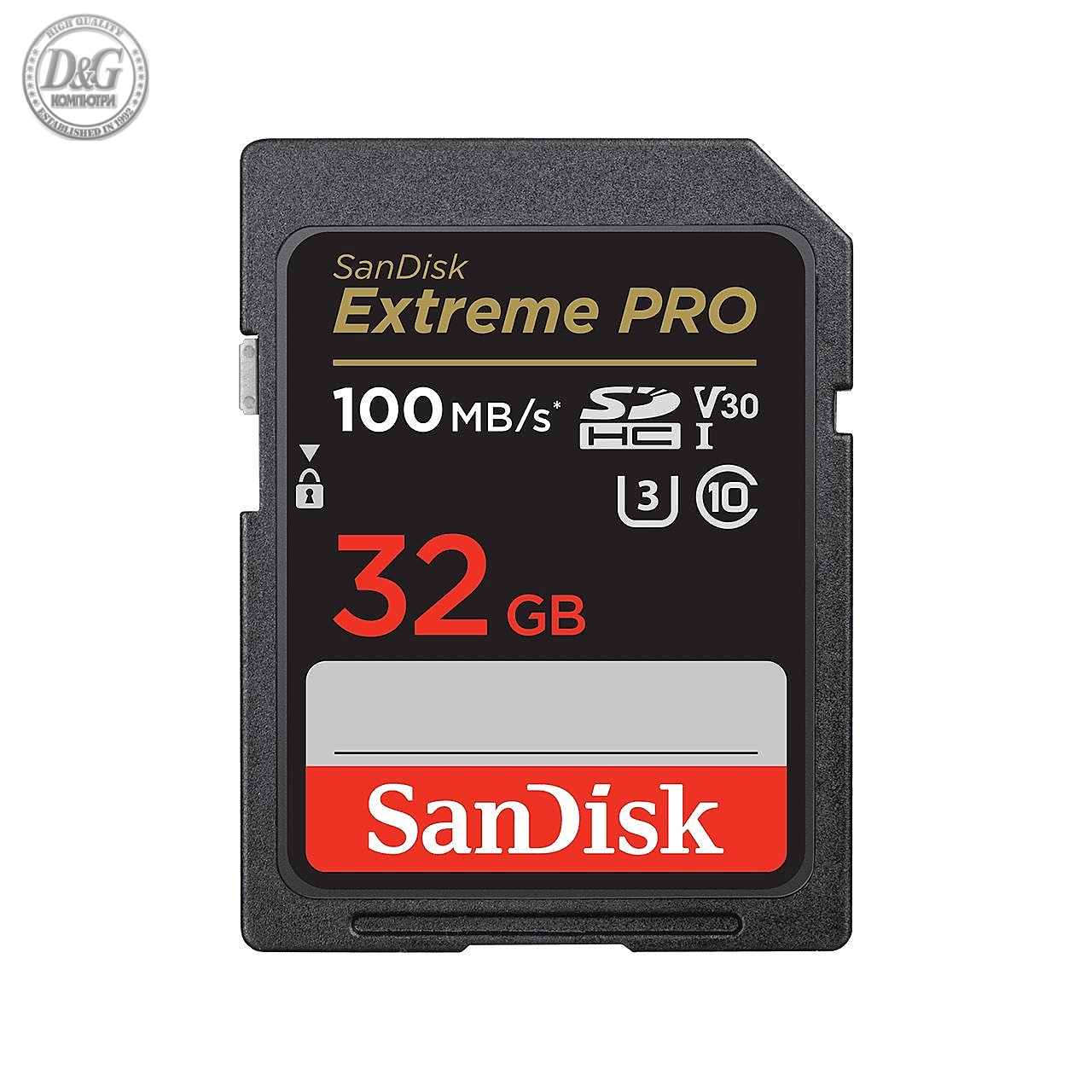 Карта памет SANDISK Extreme PRO SDHC, 32GB, UHS-1, Class 10, U3, 90 MB/s