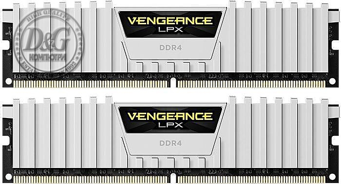 Памет Corsair Vengeance LPX White, 32GB(2x16GB), DDR4, PC4-25600 3200MHz, CL16, CMK32GX4M2E3200C16W