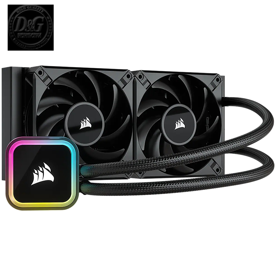 CORSAIR iCUE H100i RGB ELITE, 240mm Radiator, Liquid CPU Cooler