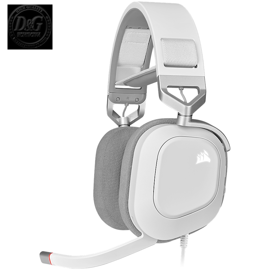 Corsair HS80 RGB Wireless Headset, White - EU