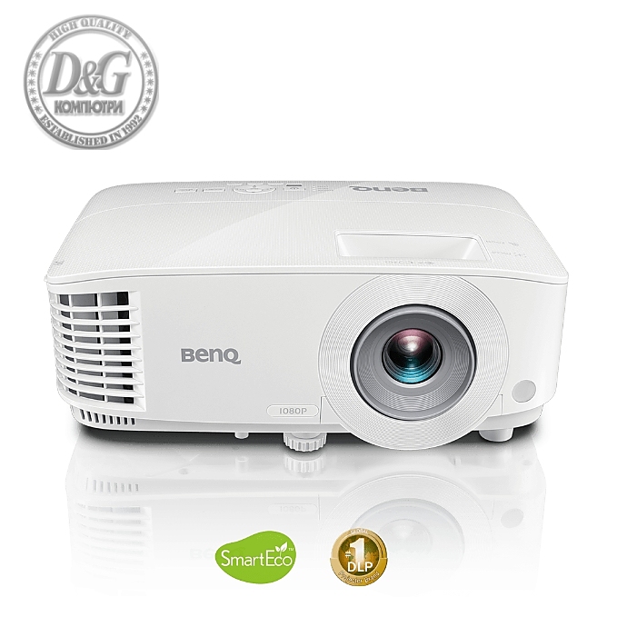 BenQ MH733, DLP, 1080p, 16 000:1, 4000 ANSI Lumens, VGA, 2xHDMI, USB Reader for PC-Less Presentations, JPEG, PDF, Word, Excel, PowerPoint, LAN control (RJ45), 2D Keystone, Corner fit, Speaker, 3D Ready, 36M