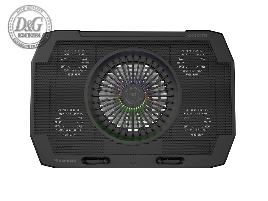 Genesis Laptop Cooling Pad Oxid 850 15.6-17.3 5 Fans, Led Light