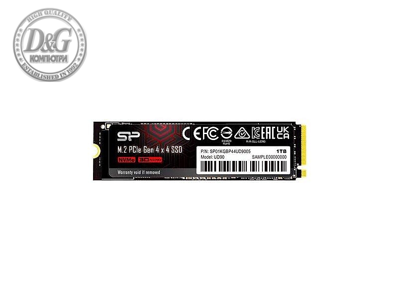 Solid State Drive (SSD) Silicon Power UD90, M.2-2280, PCIe, Gen 4x4 NVMe, 1000GB