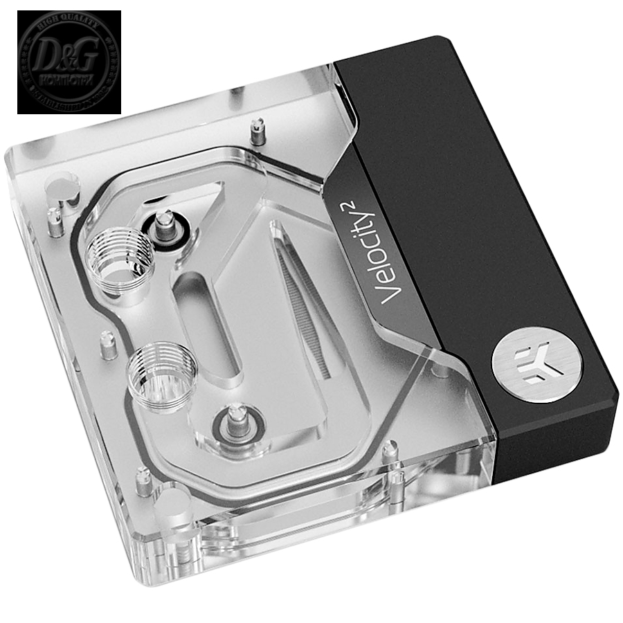 EK-Quantum VelocityВІ D-RGB - 1200 Nickel + Plexi, CPU water block (Socket LGA-1200, 115x)