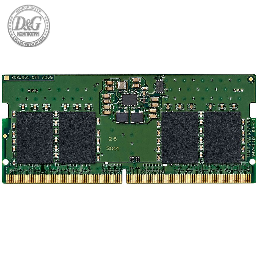 Kingston DRAM 16GB 4800MT/s DDR5 Non-ECC CL40 SODIMM 1Rx8 EAN: 740617327113