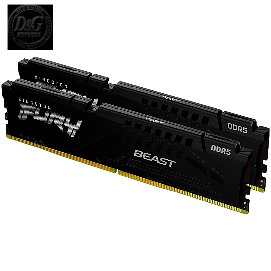 Kingston DRAM 32GB 5600MHz DDR5 CL40 DIMM (Kit of 2) FURY Beast Black EAN: 740617325706