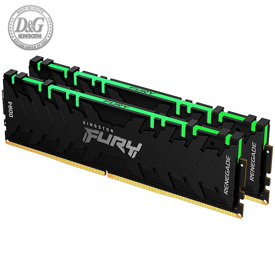 KINGSTON DRAM 32GB 3600MHz DDR4 CL16 DIMM (Kit of 2) FURY Renegade RGB Black EAN: 740617322521