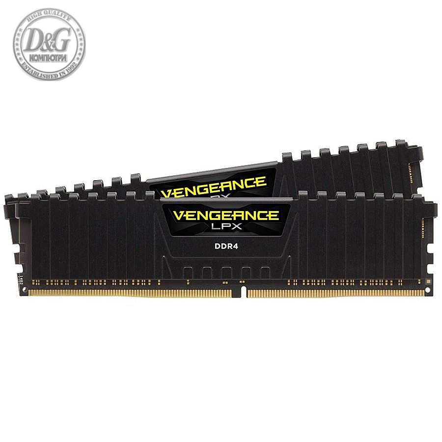 Corsair 16GB (2 x 8GB) DDR4 DRAM 4400MHz C19-19-19-39 Vengeance LPX Memory Kit - Black