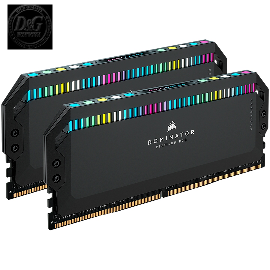 CORSAIR DOMINATOR PLATINUM RGB DDR5 32GB (2x16GB) DDR5 6200 (PC5-49600) C36 1.25V - Black