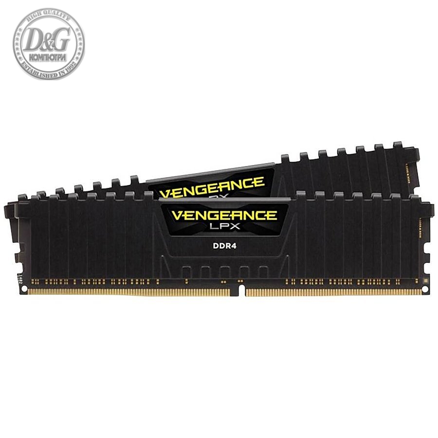 Corsair 16GB (2 x 8GB) DDR4 DRAM 4000MHz C19-23-23-45 Vengeance LPX Memory Kit - Black