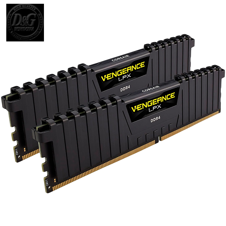 Corsair 16GB (2 x 8GB) DDR4 DRAM 3600MHz C20-23-23-43 Vengeance LPX AMD Ryzen Memory Kit - Black