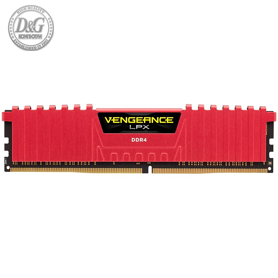 CORSAIR VENGEANCE LPX 8GB (1x8GB) DDR4 DRAM 2666MHz C16 Memory Kit - Red