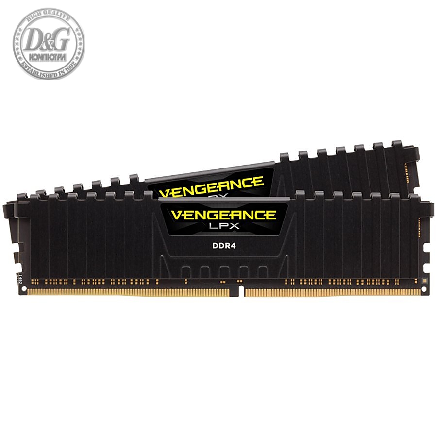 Corsair 32GB (2 x 16GB) DDR4 DRAM 3200MHz C16-19-19-36 Vengeance LPX Memory Kit - Black