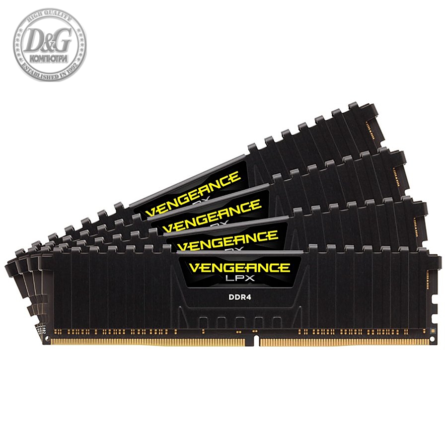 Corsair 128GB (4 x 32GB) DDR4 DRAM 3600MHz C18-22-22-42 Vengeance LPX Memory Kit - Black