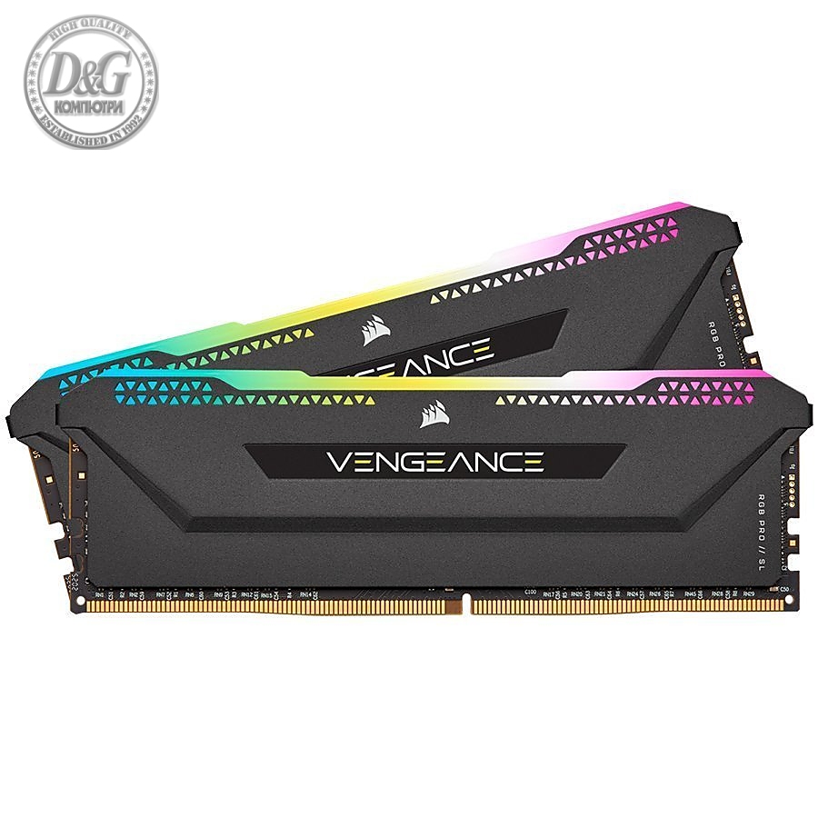 Corsair DDR4 16GB (2x8GB) Vengeance RGB PRO SL DIMM 3200MHz CL16 black