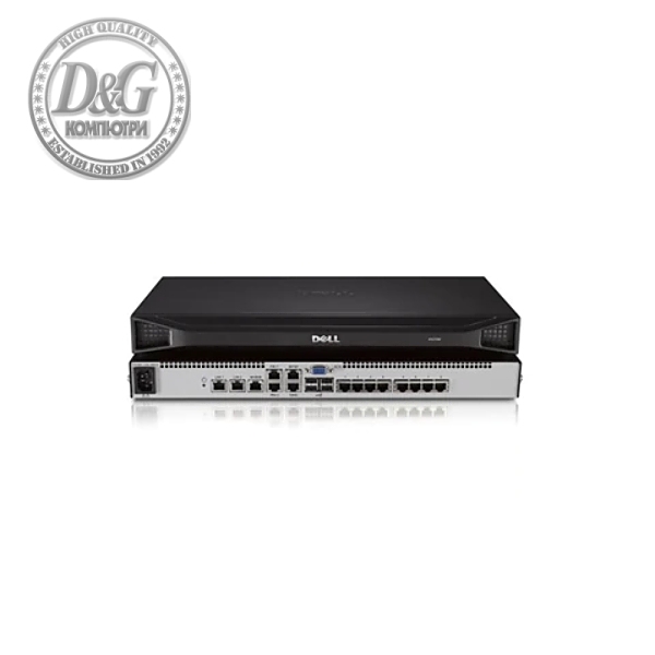 Dell DAV2108 8-port analog upgradeable to digital KVM switch with 1 local user 1 power supply, DAV2108