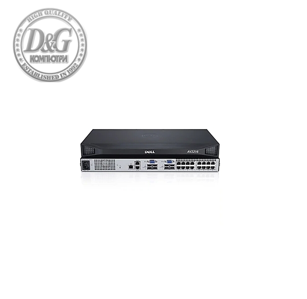 Dell DAV2216-G01 16-port analog upgradeable to digital KVM switch: 2 local users 1 power supply, DAV2216