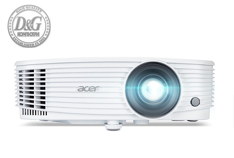 Acer Projector P1357Wi, DLP, WXGA(1280x800), 4800 ANSI Lumens, 20000:1, 1.3x, 3D ready, VGA in/out, 2xHDMI, RCA, Audio in/out, USB type A (5V/1A), Wireless dongle included, Speaker 1x10W, RS232,  Lamp life up to 15000h, Auto Keystone, Bag, 2.4kg, White