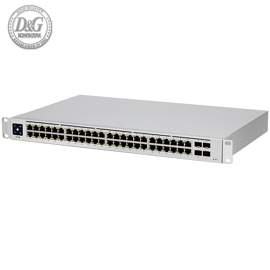 USW-48-PoE is 48-Port managed PoE switch with (48) Gigabit Ethernet ports including (32) 802.3at PoE+ ports, and (4) SFP ports. Powerful second-generation UniFi switching.