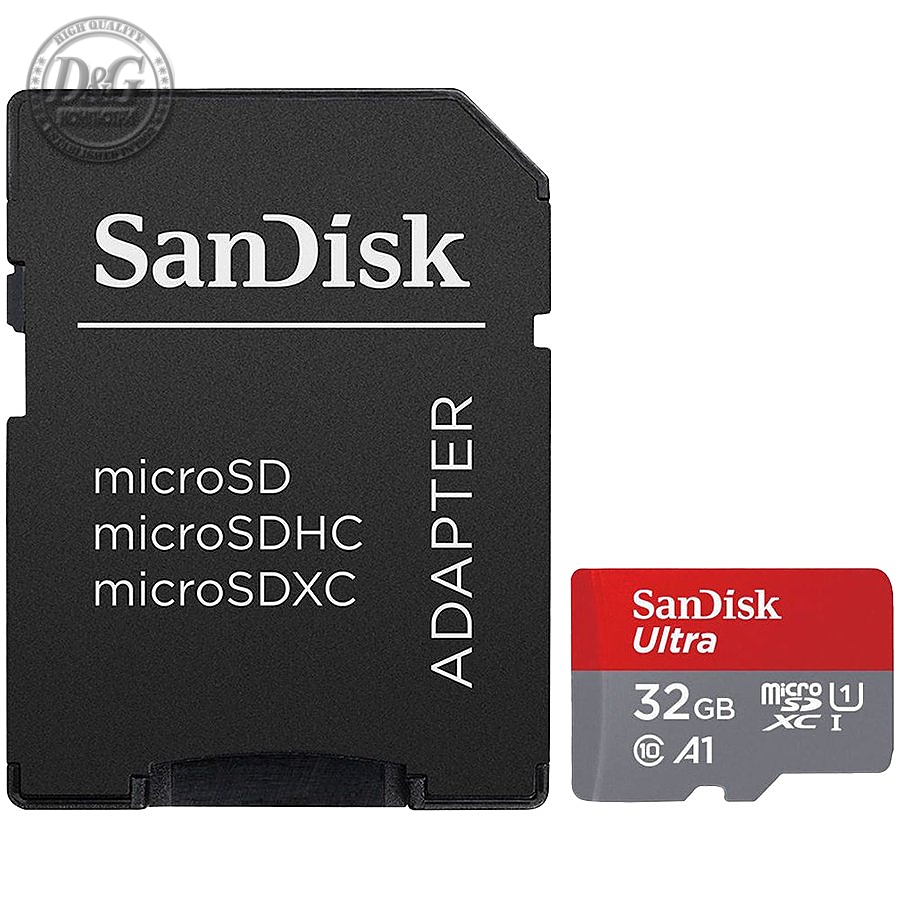 SANDISK 32GB Ultra MicroSDXC UHS-I Card with Adapter