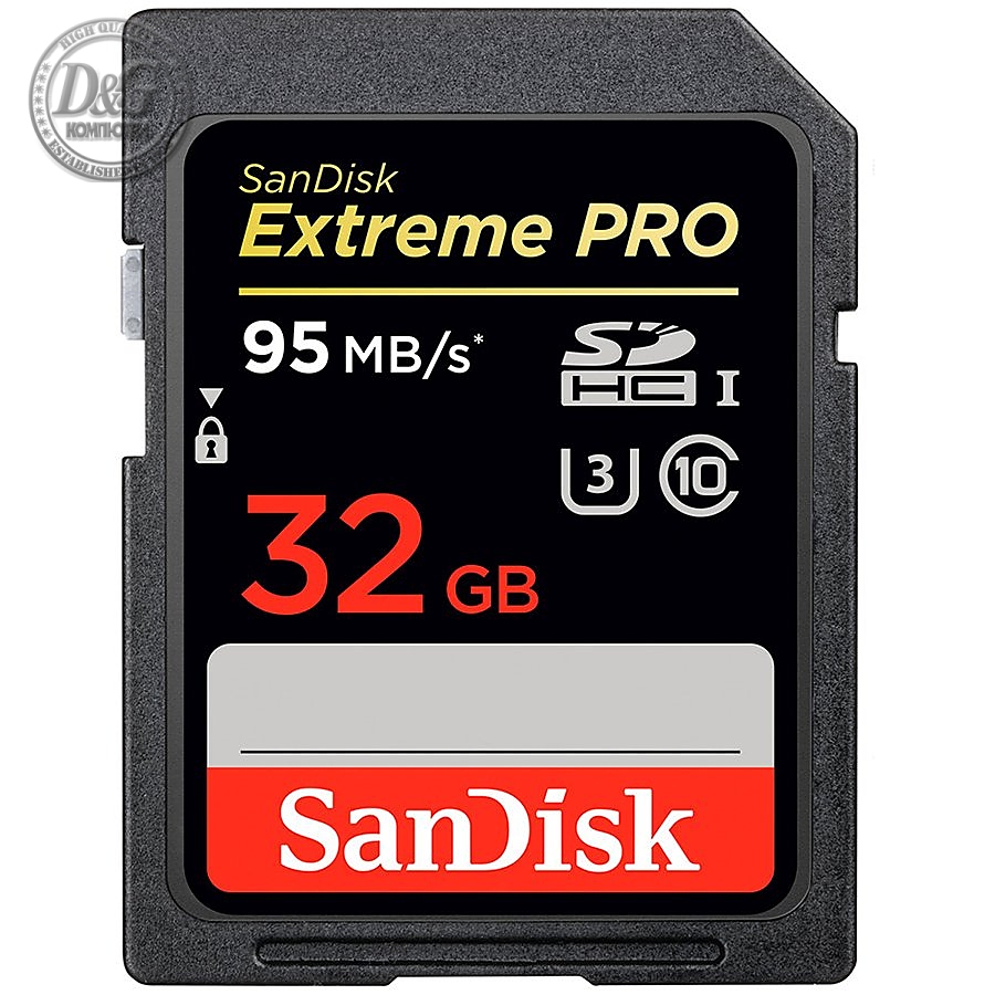 SanDisk Extreme Pro SDHC 32GB - 95MB/s V30 UHS-I U3; EAN: 619659147655